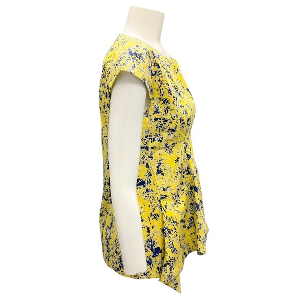 Jil Sander Yellow / Blue Printed Cotton Top - Picture 2 of 6